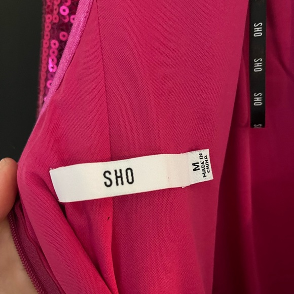 SHO pink sequin mini dress. - Picture 2 of 4
